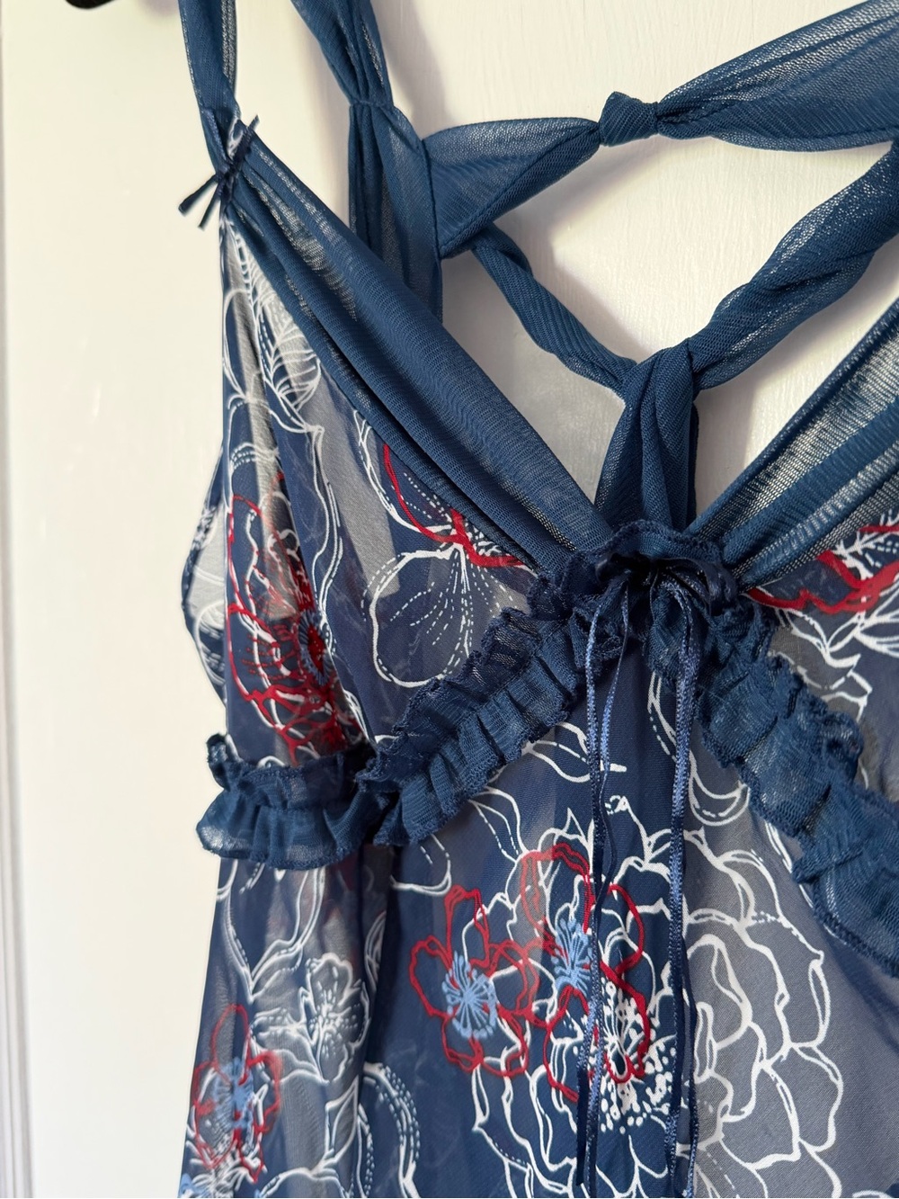 La Vie En Rose Maxi Length Sheer Slip - Picture 3 of 9